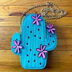 Flowering Saguaro Cactus Crossbody Bag 🌵PU Leather Purse Brand New Southwestern
